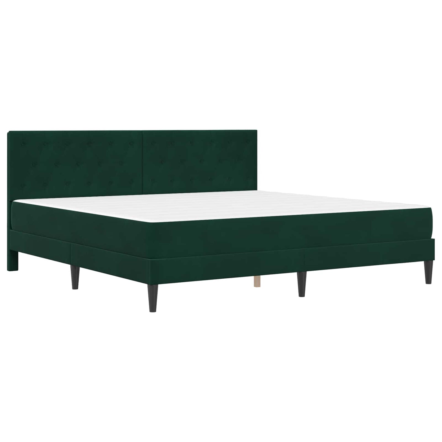Struttura letto con materasso Verde Scuro 180 x 200 cm Velluto | homemem39