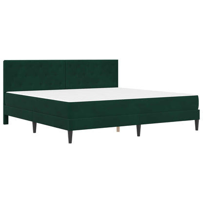 Struttura letto con materasso Verde Scuro 180 x 200 cm Velluto | homemem39