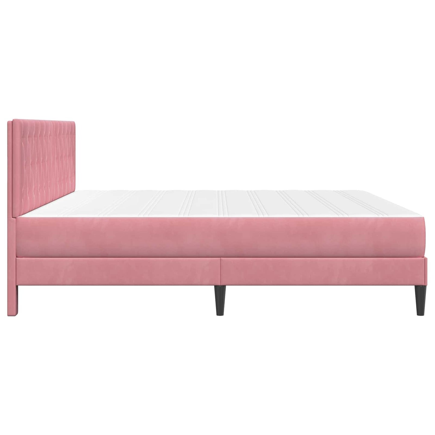 Struttura letto con materasso Rosa 180 x 200 cm Velluto | homemem39