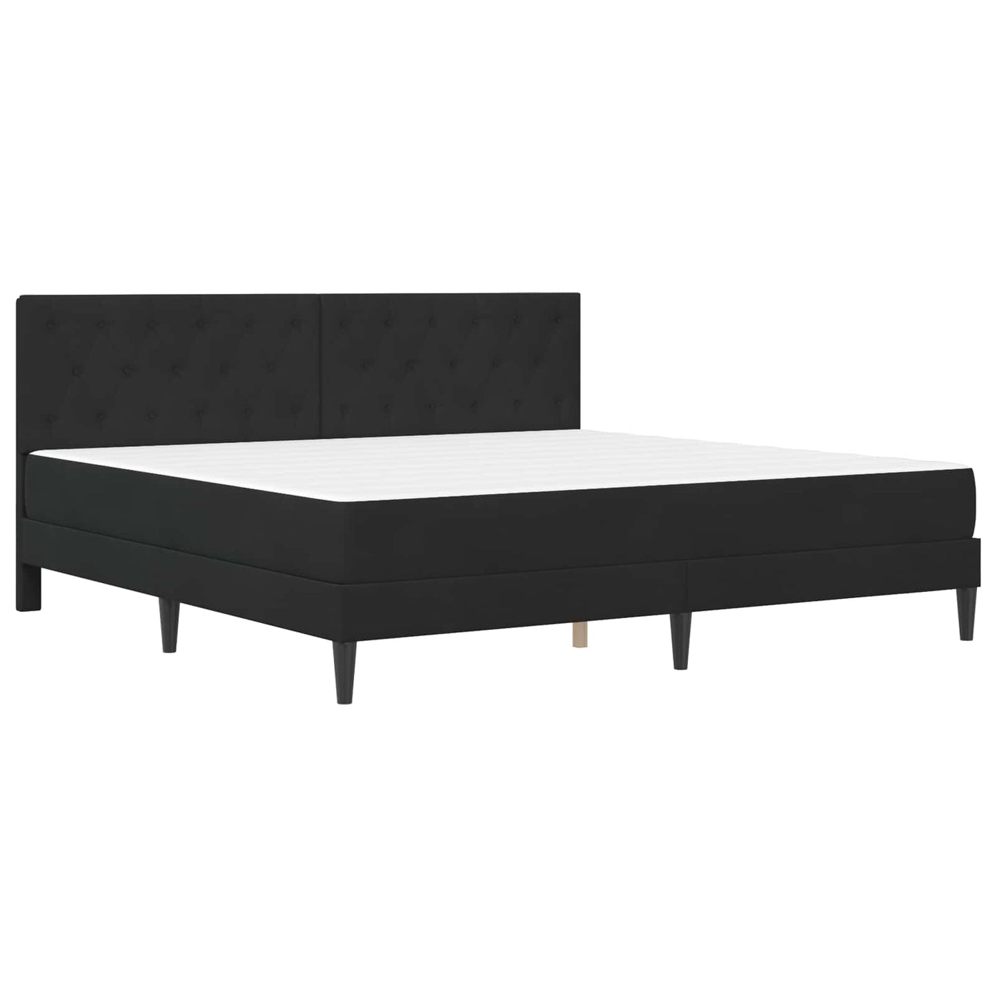 Struttura letto con materasso Nero 180 x 200 cm Velluto | homemem39