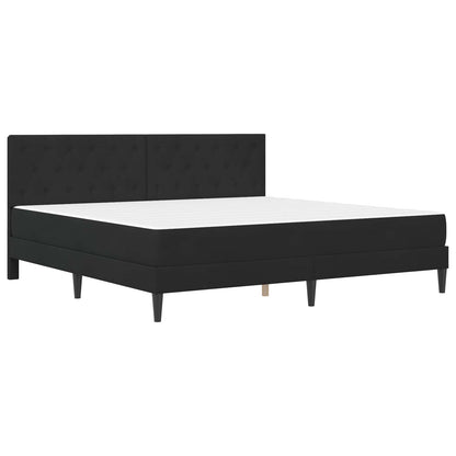 Struttura letto con materasso Nero 180 x 200 cm Velluto | homemem39