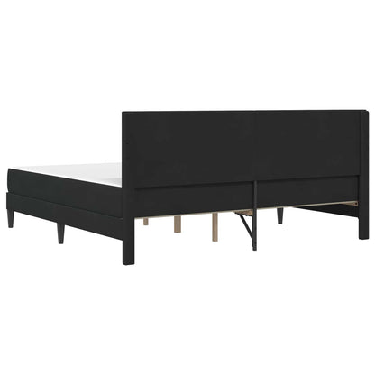 Struttura letto con materasso Nero 180 x 200 cm Velluto | homemem39