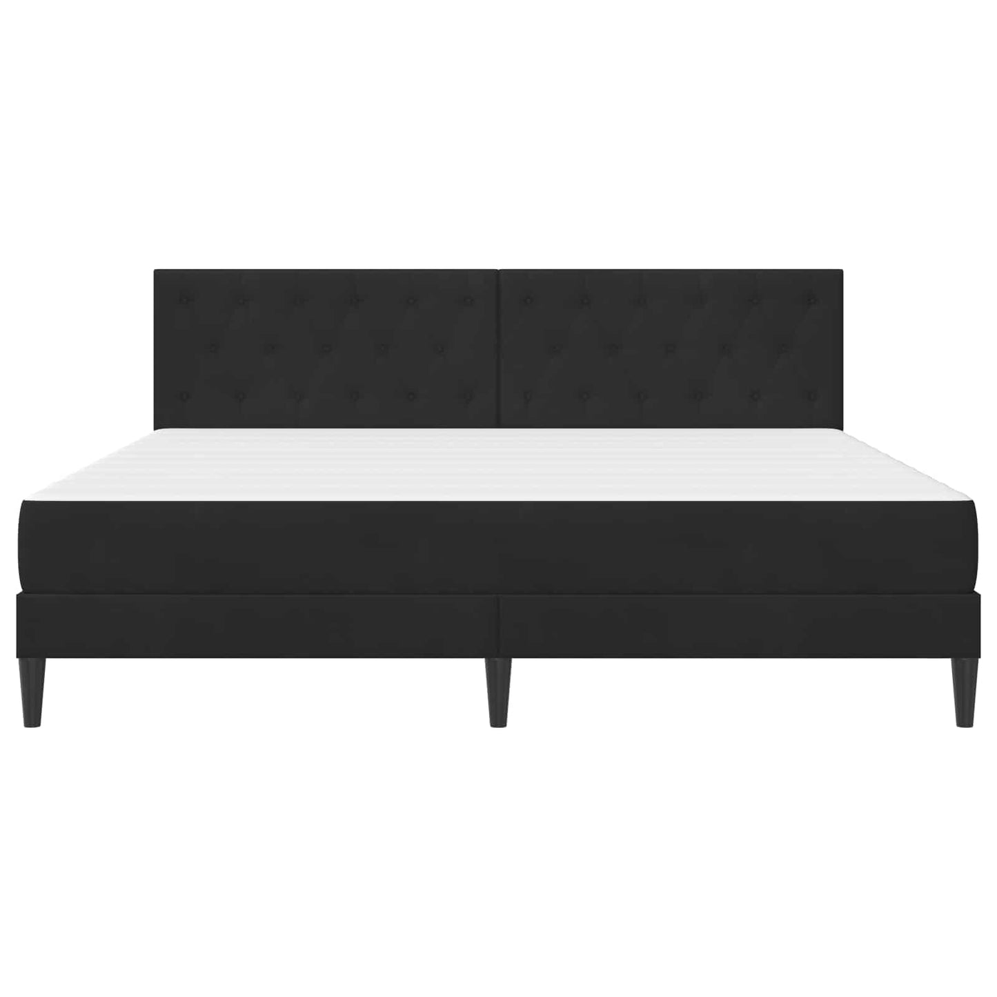 Struttura letto con materasso Nero 180 x 200 cm Velluto | homemem39