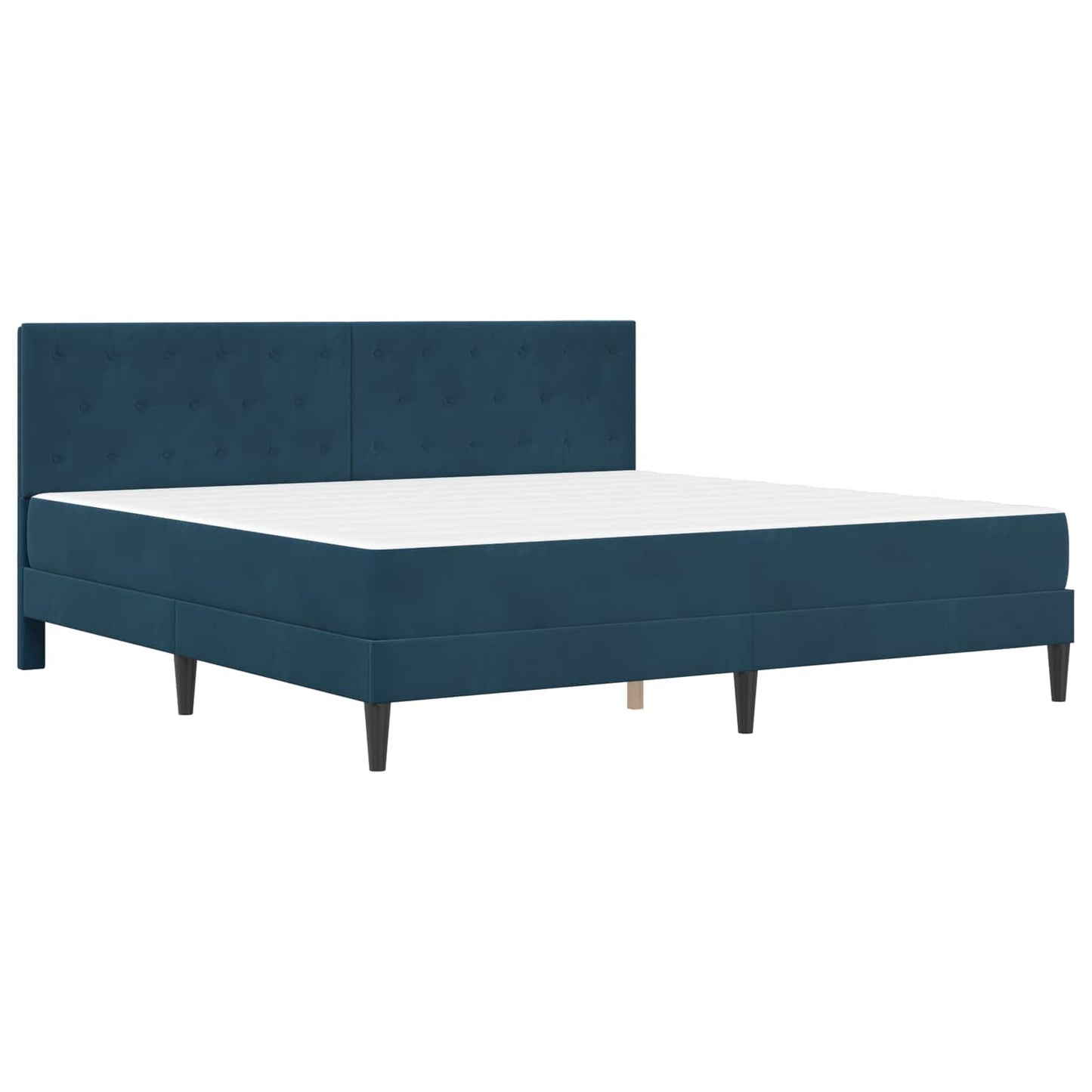 Struttura letto con materasso Blu 180 x 200 cm Velluto | homemem39