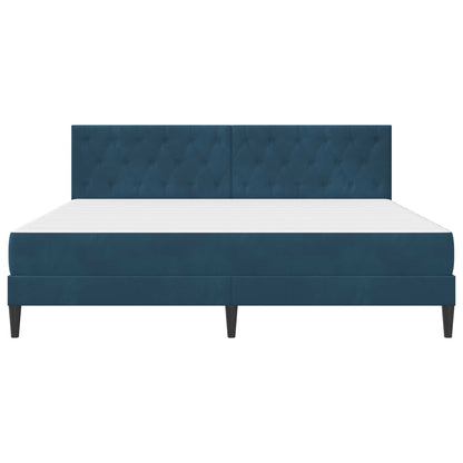 Struttura letto con materasso Blu 180 x 200 cm Velluto | homemem39