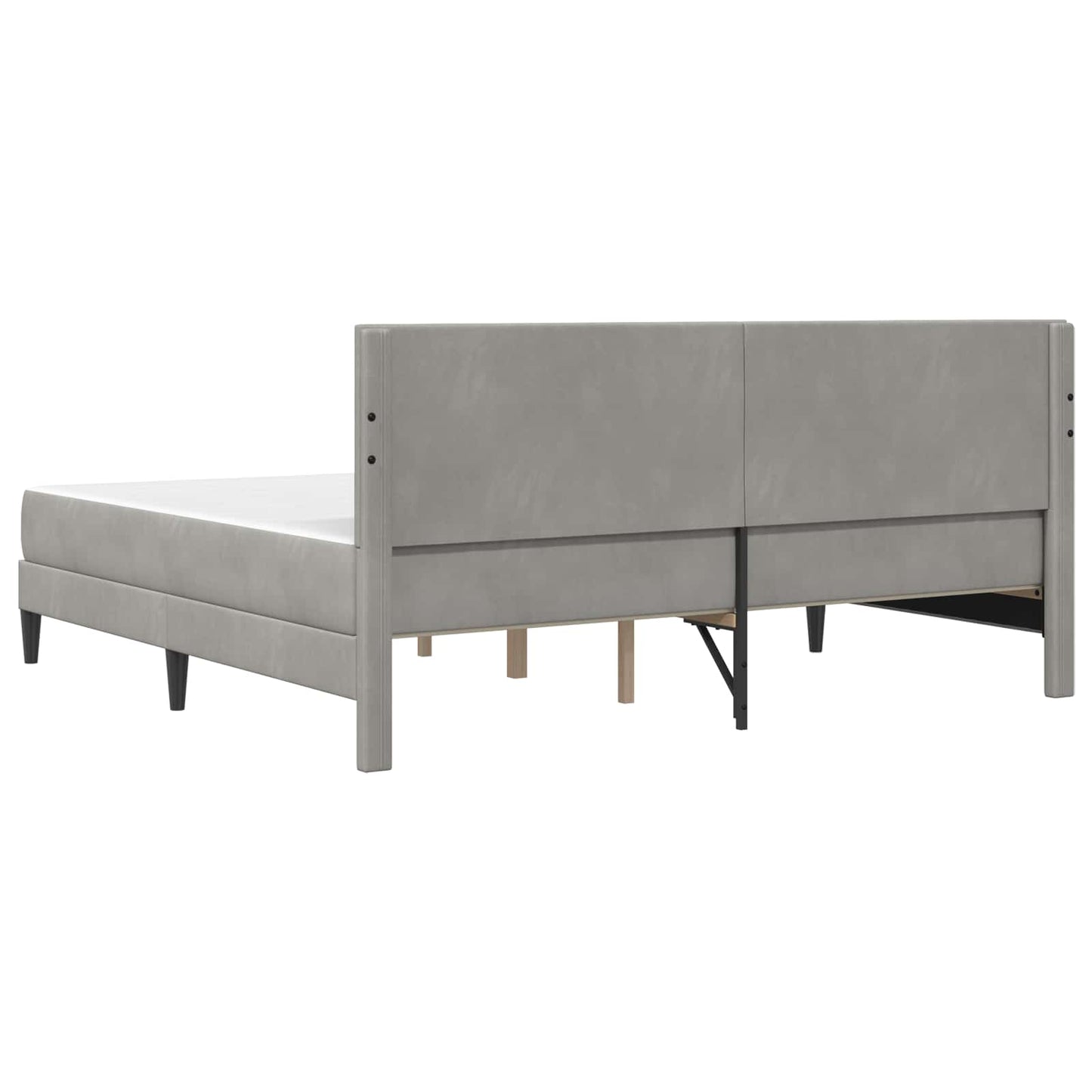 Struttura letto con materasso Grigio chiaro 200 x 200 cm | homemem39