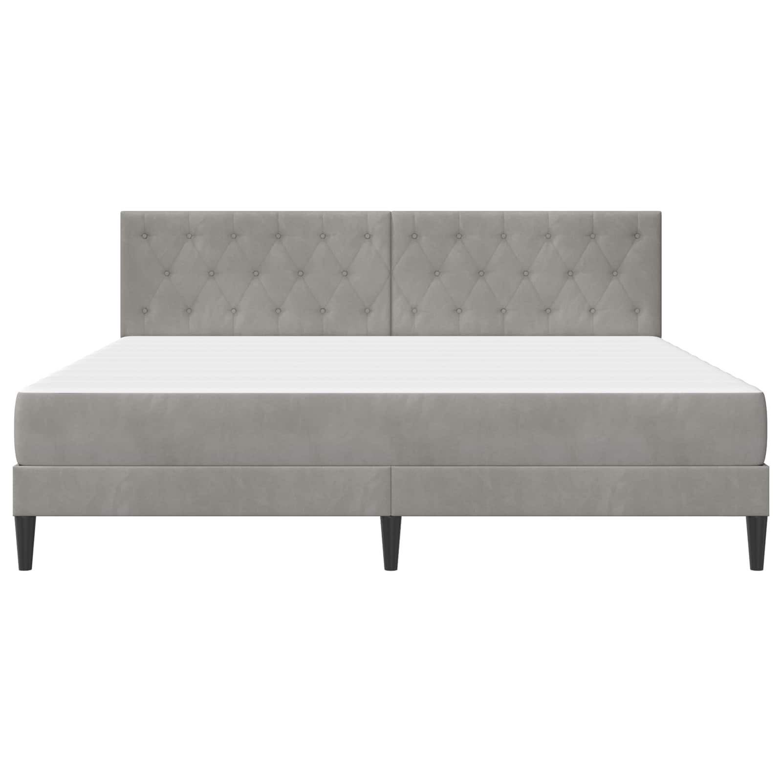 Struttura letto con materasso Grigio chiaro 200 x 200 cm | homemem39