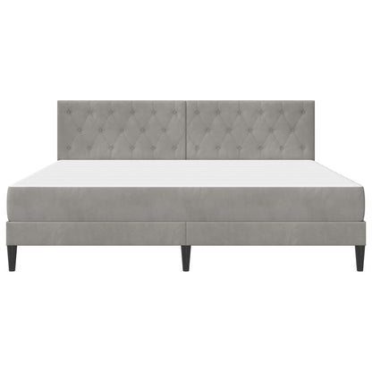 Struttura letto con materasso Grigio chiaro 200 x 200 cm | homemem39
