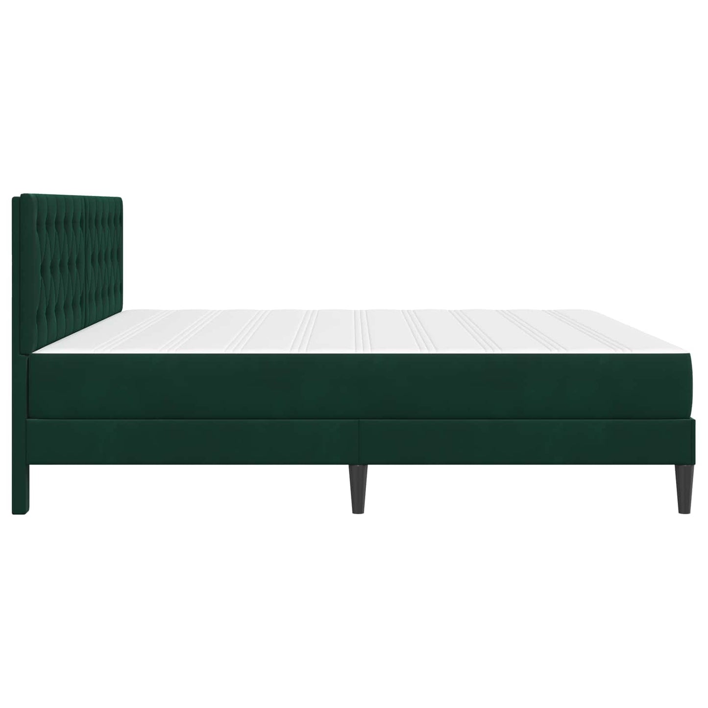 Struttura letto con materasso Verde Scuro 200 x 200 cm Velluto | homemem39