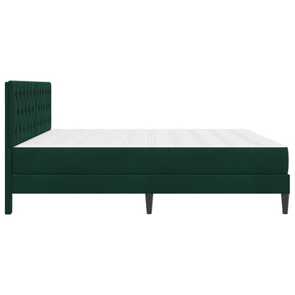 Struttura letto con materasso Verde Scuro 200 x 200 cm Velluto | homemem39