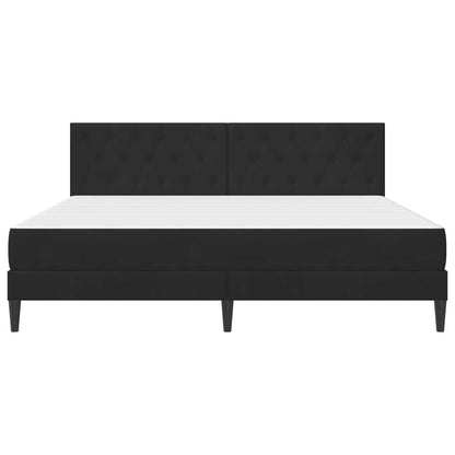 Struttura letto con materasso Nero 200 x 200 cm Velluto | homemem39