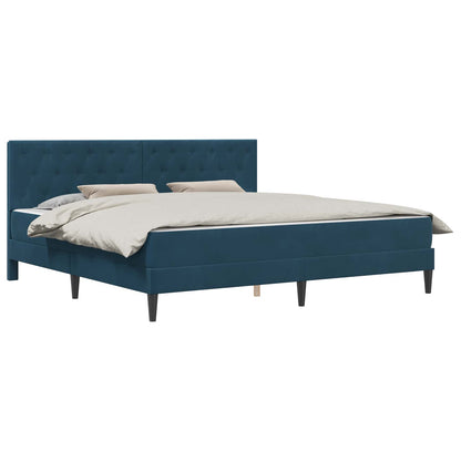 Struttura letto con materasso Blu 200 x 200 cm Velluto | homemem39
