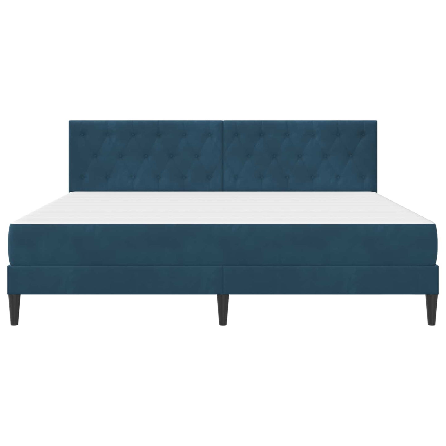 Struttura letto con materasso Blu 200 x 200 cm Velluto | homemem39