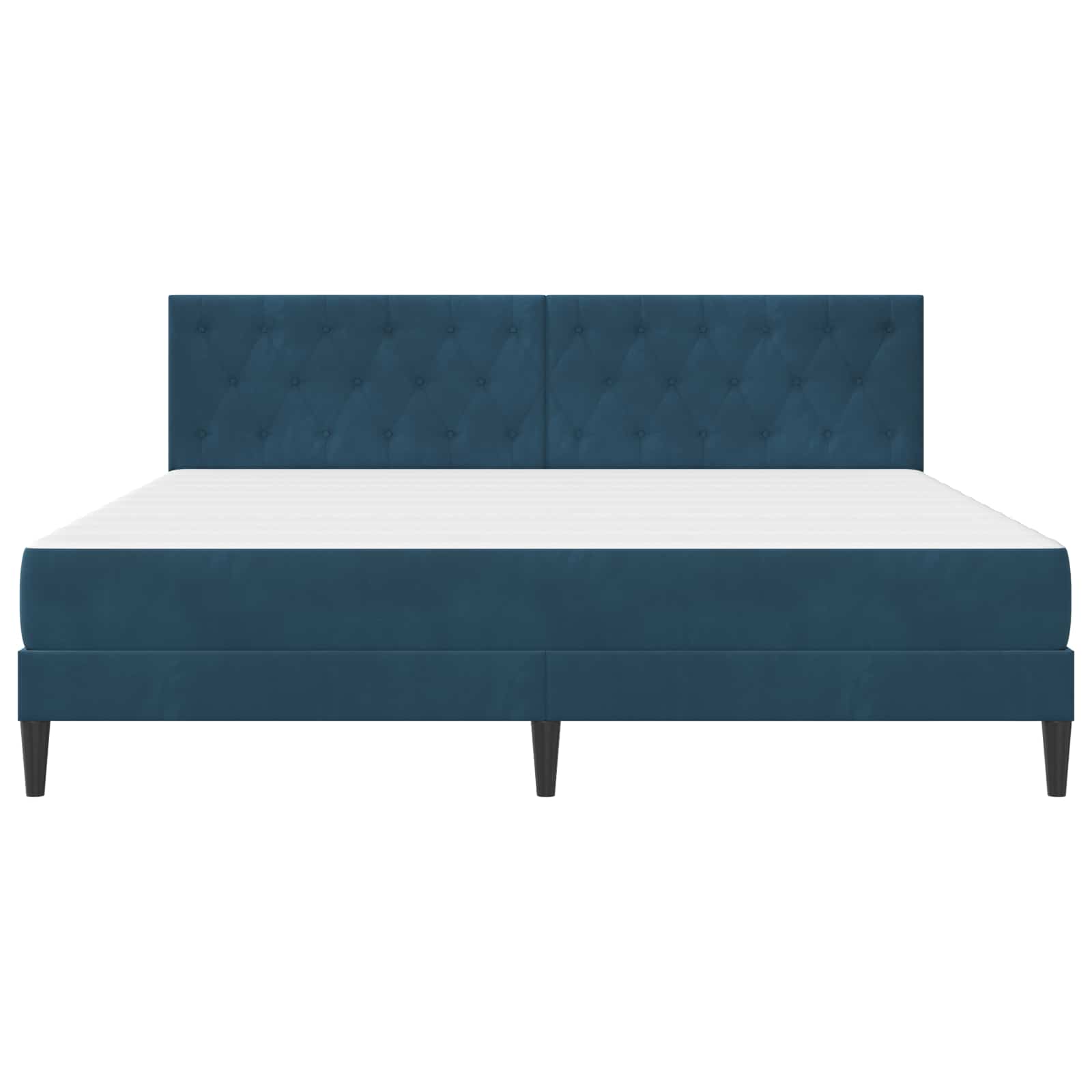 Struttura letto con materasso Blu 200 x 200 cm Velluto | homemem39