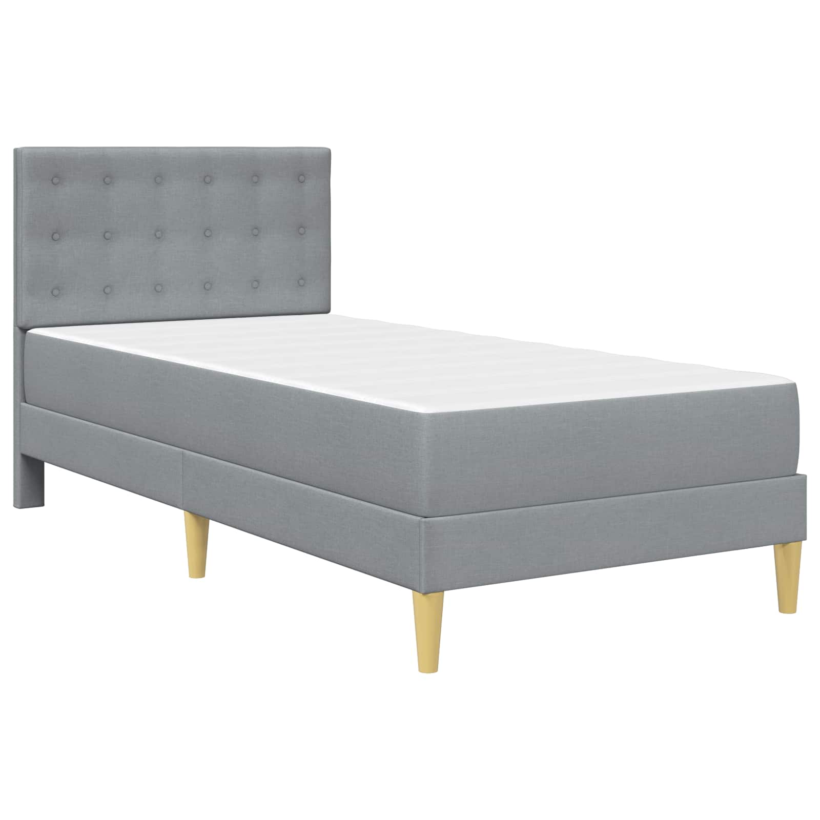 Struttura letto con materasso Grigio chiaro 80 x 200 cm Tessuto | homemem39