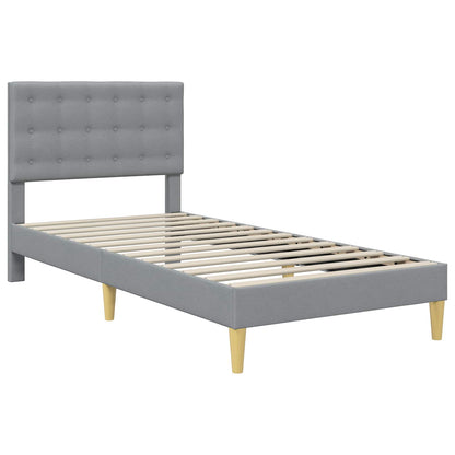 Struttura letto con materasso Grigio chiaro 80 x 200 cm Tessuto | homemem39