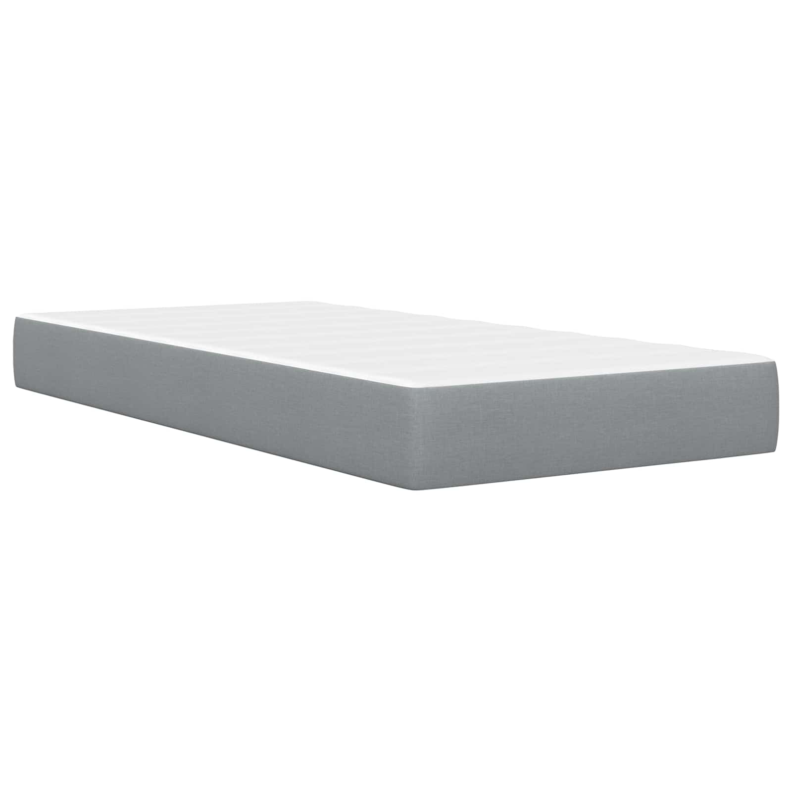 Struttura letto con materasso Grigio chiaro 80 x 200 cm Tessuto | homemem39