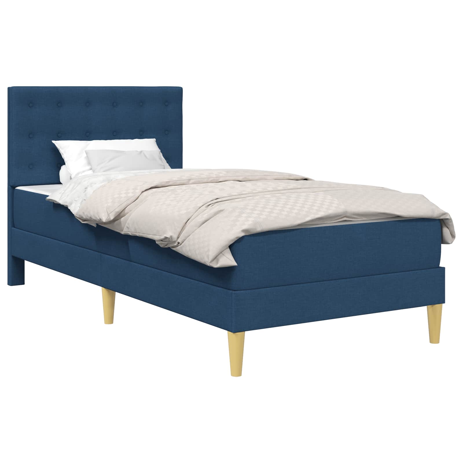 Struttura letto con materasso Blu 80 x 200 cm Tessuto | homemem39