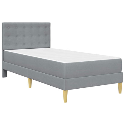 Struttura letto con materasso Grigio chiaro 90 x 190 cm Tessuto | homemem39
