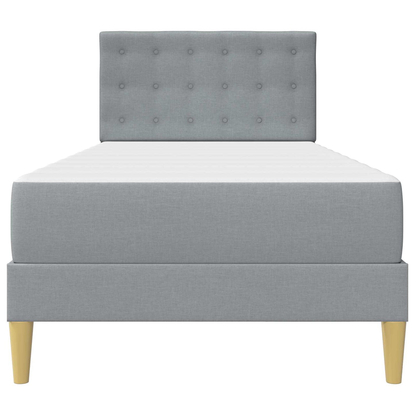 Struttura letto con materasso Grigio chiaro 90 x 190 cm Tessuto | homemem39