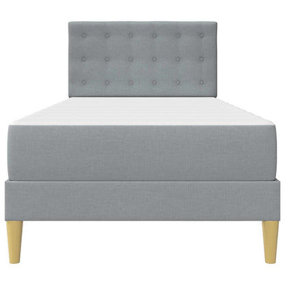 Struttura letto con materasso Grigio chiaro 90 x 190 cm Tessuto | homemem39
