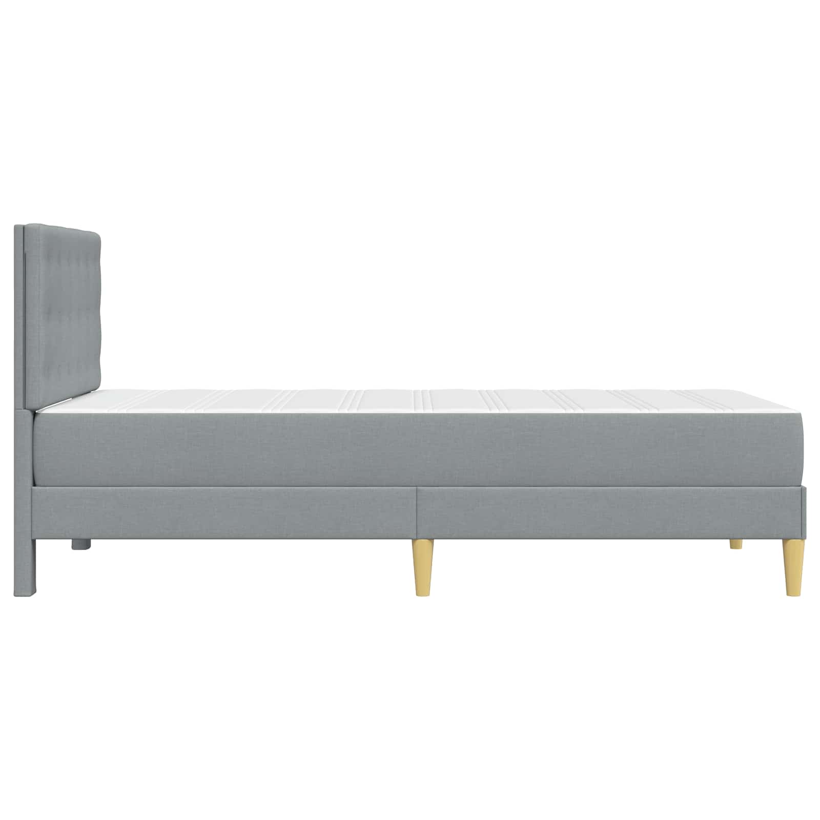 Struttura letto con materasso Grigio chiaro 90 x 190 cm Tessuto | homemem39