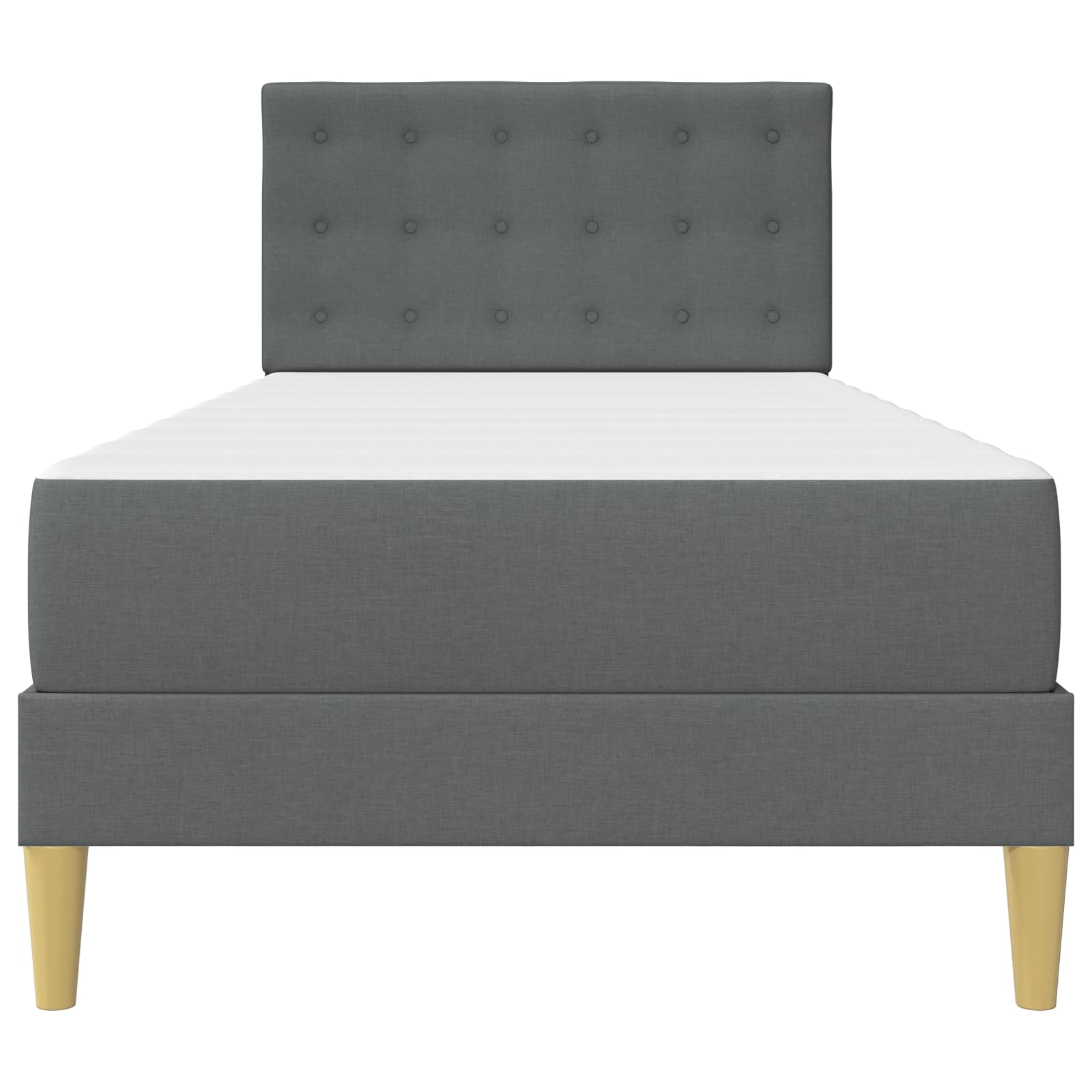 Struttura letto con materasso Grigio scuro 90 x 190 cm Tessuto | homemem39