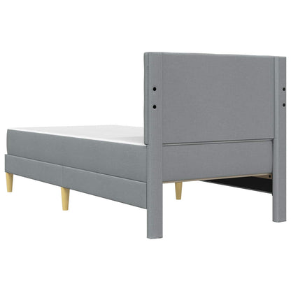 Struttura letto con materasso Grigio chiaro 90 x 200 cm Tessuto | homemem39