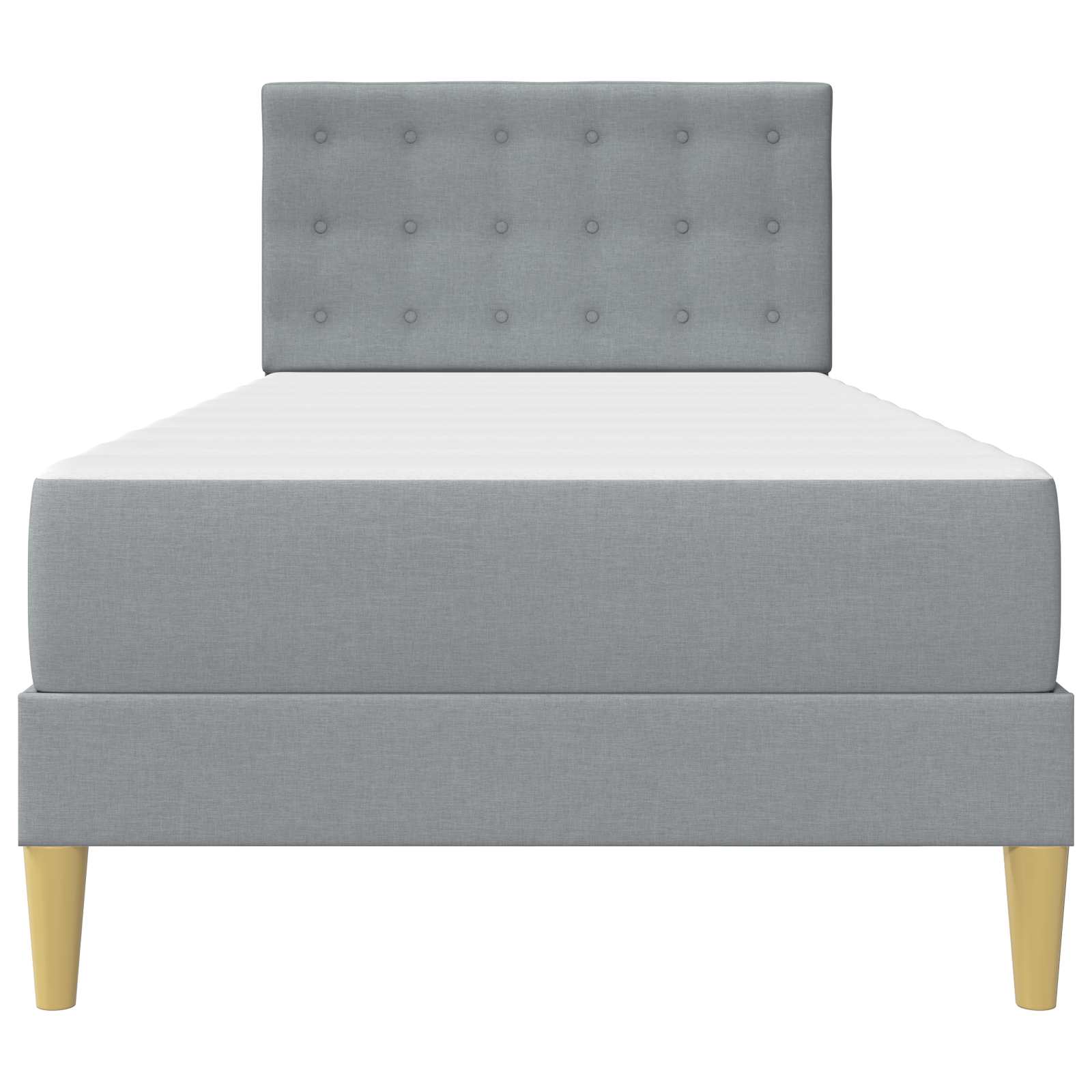 Struttura letto con materasso Grigio chiaro 90 x 200 cm Tessuto | homemem39