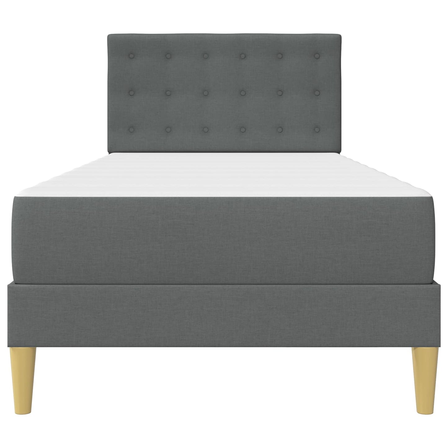 Struttura letto con materasso Grigio scuro 90 x 200 cm Tessuto | homemem39