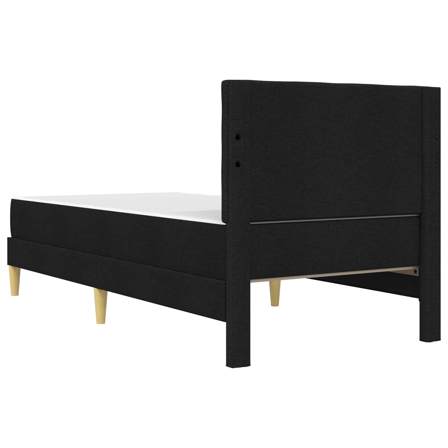 Struttura letto con materasso Nero 90 x 200 cm Tessuto | homemem39