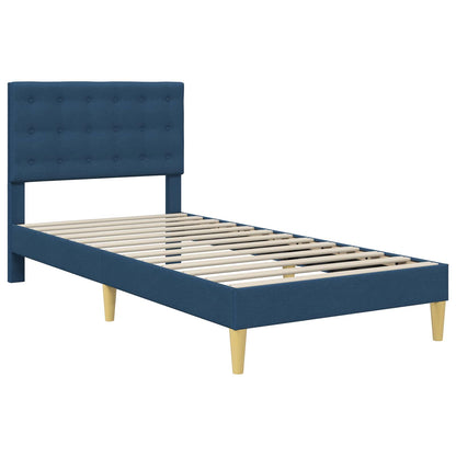 Struttura letto con materasso Blu 90 x 200 cm Tessuto | homemem39