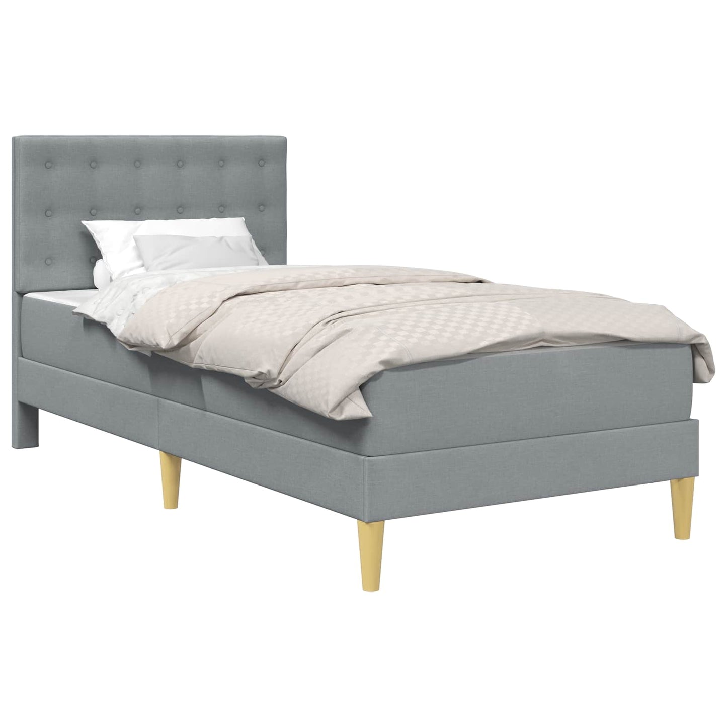 Struttura letto con materasso Grigio chiaro 100 x 200 cm