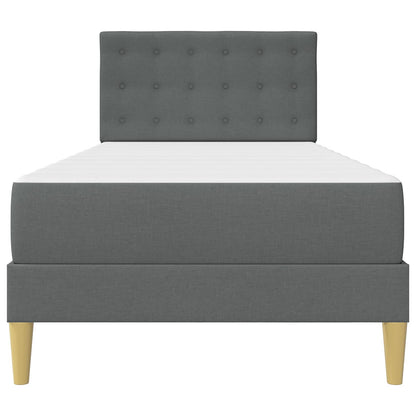 Struttura letto con materasso Grigio scuro 100 x 200 cm Tessuto | homemem39