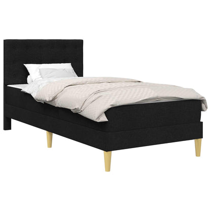 Struttura letto con materasso Nero 100 x 200 cm Tessuto | homemem39