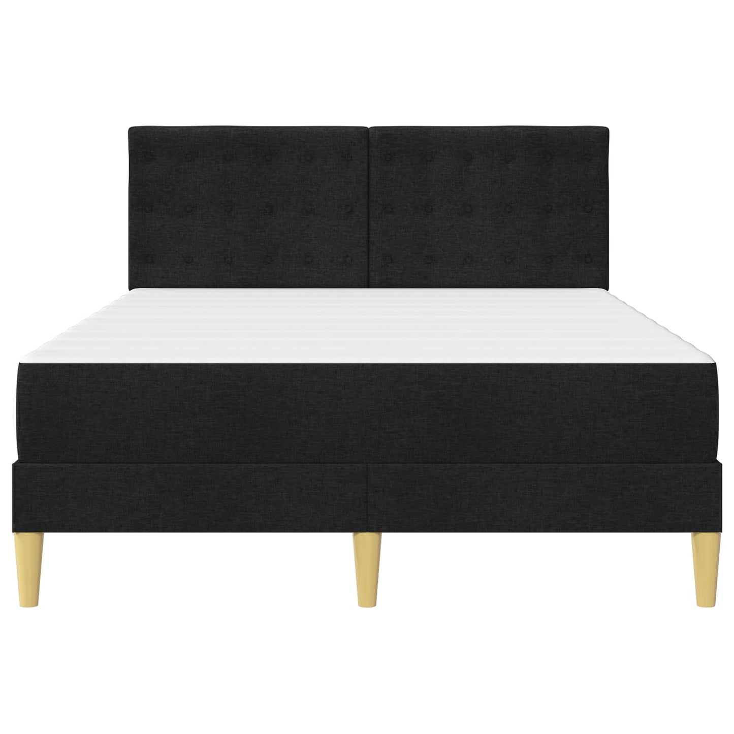 Struttura letto con materasso Nero 120 x 190 cm Tessuto | homemem39