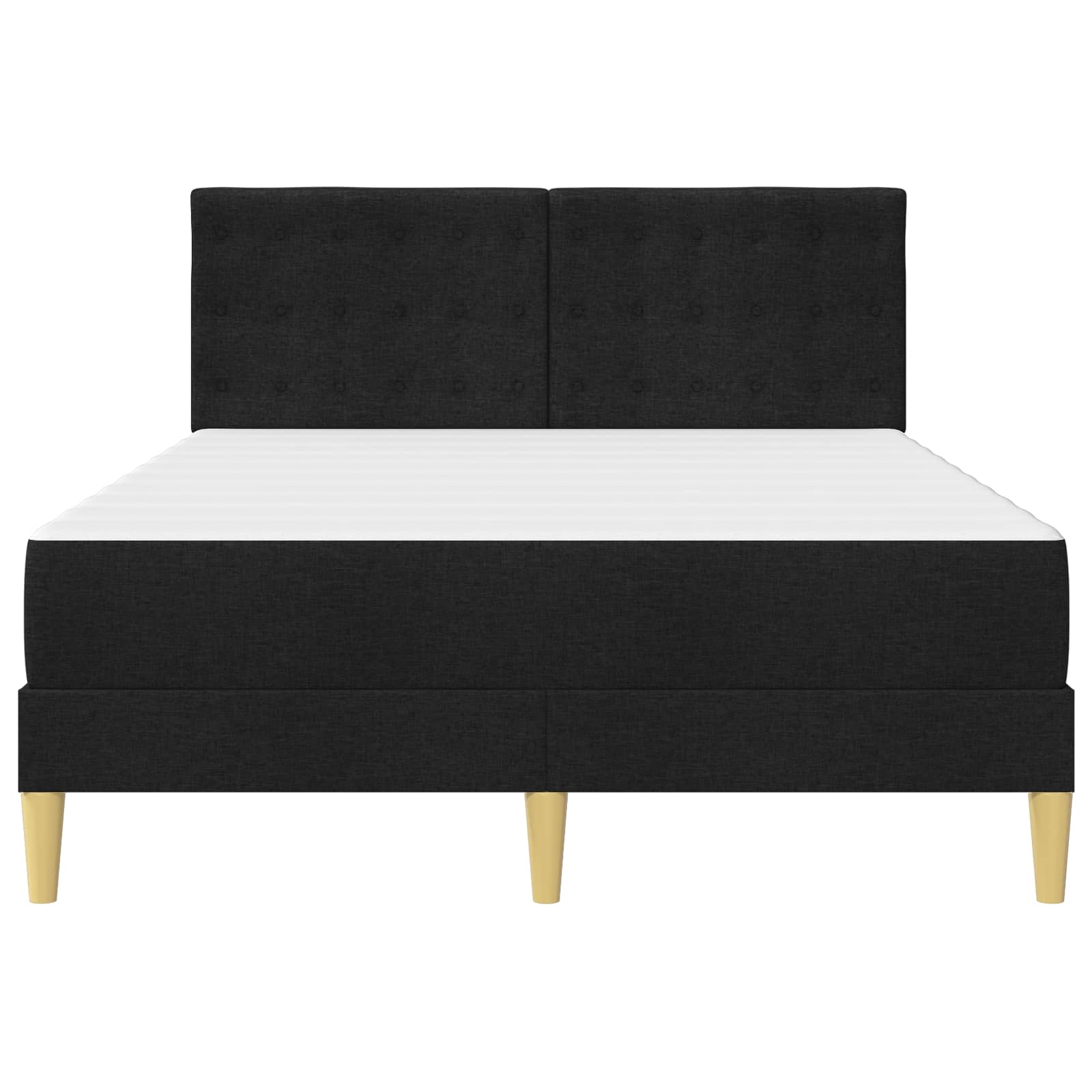 Struttura letto con materasso Nero 120 x 190 cm Tessuto | homemem39