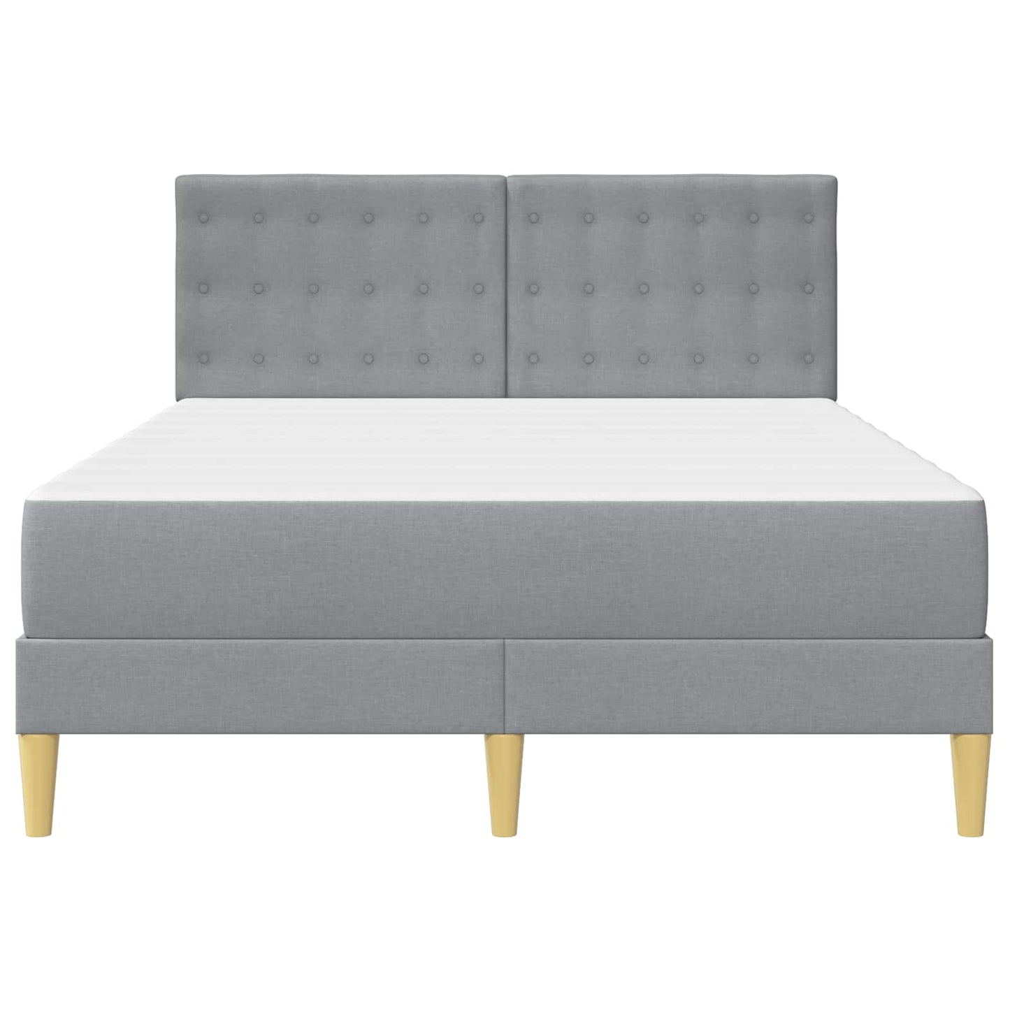 Struttura letto con materasso Grigio chiaro Tessuto | homemem39