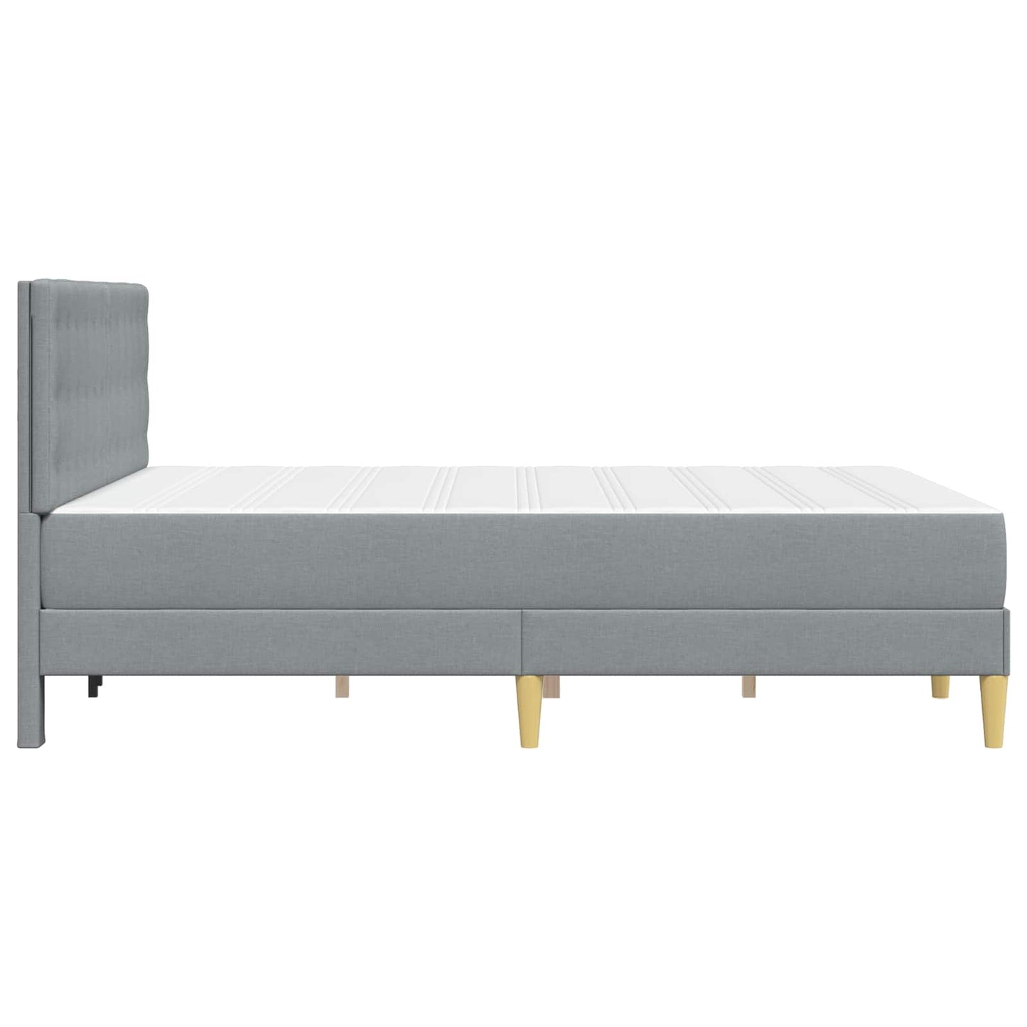 Struttura letto con materasso Grigio chiaro Tessuto | homemem39