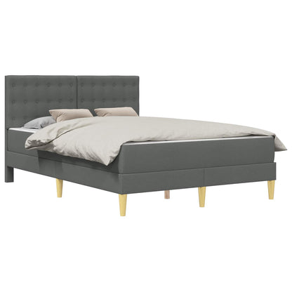 Struttura letto con materasso Grigio scuro 120 x 200 cm Tessuto | homemem39