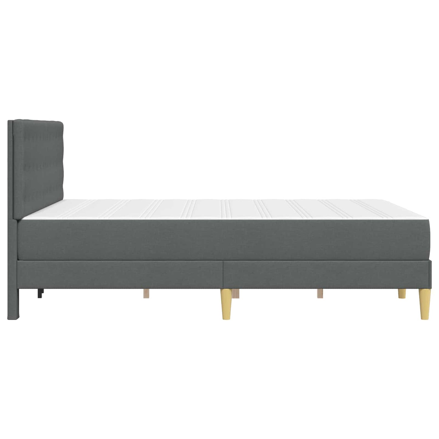 Struttura letto con materasso Grigio scuro 120 x 200 cm Tessuto | homemem39