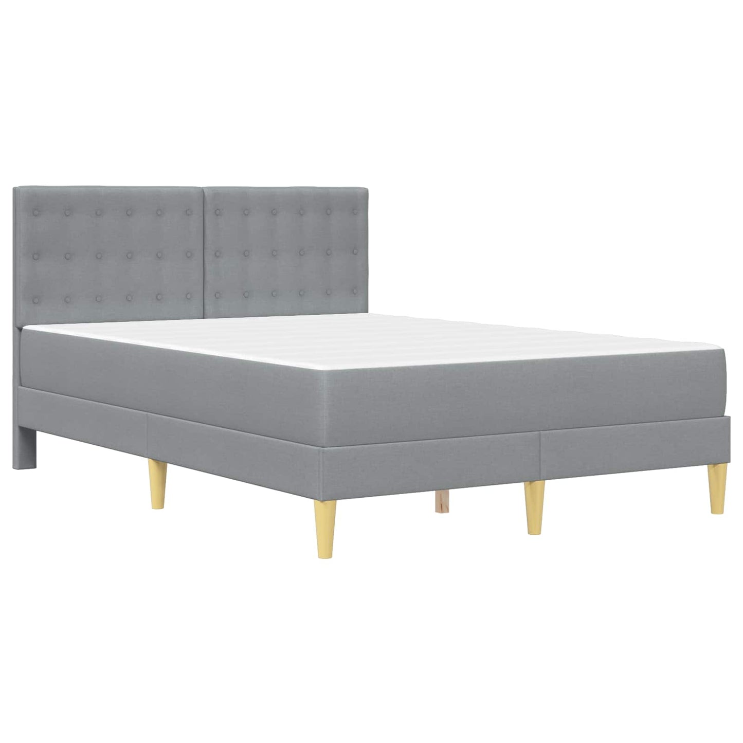 Struttura letto con materasso Grigio chiaro 140 x 190 cm | homemem39