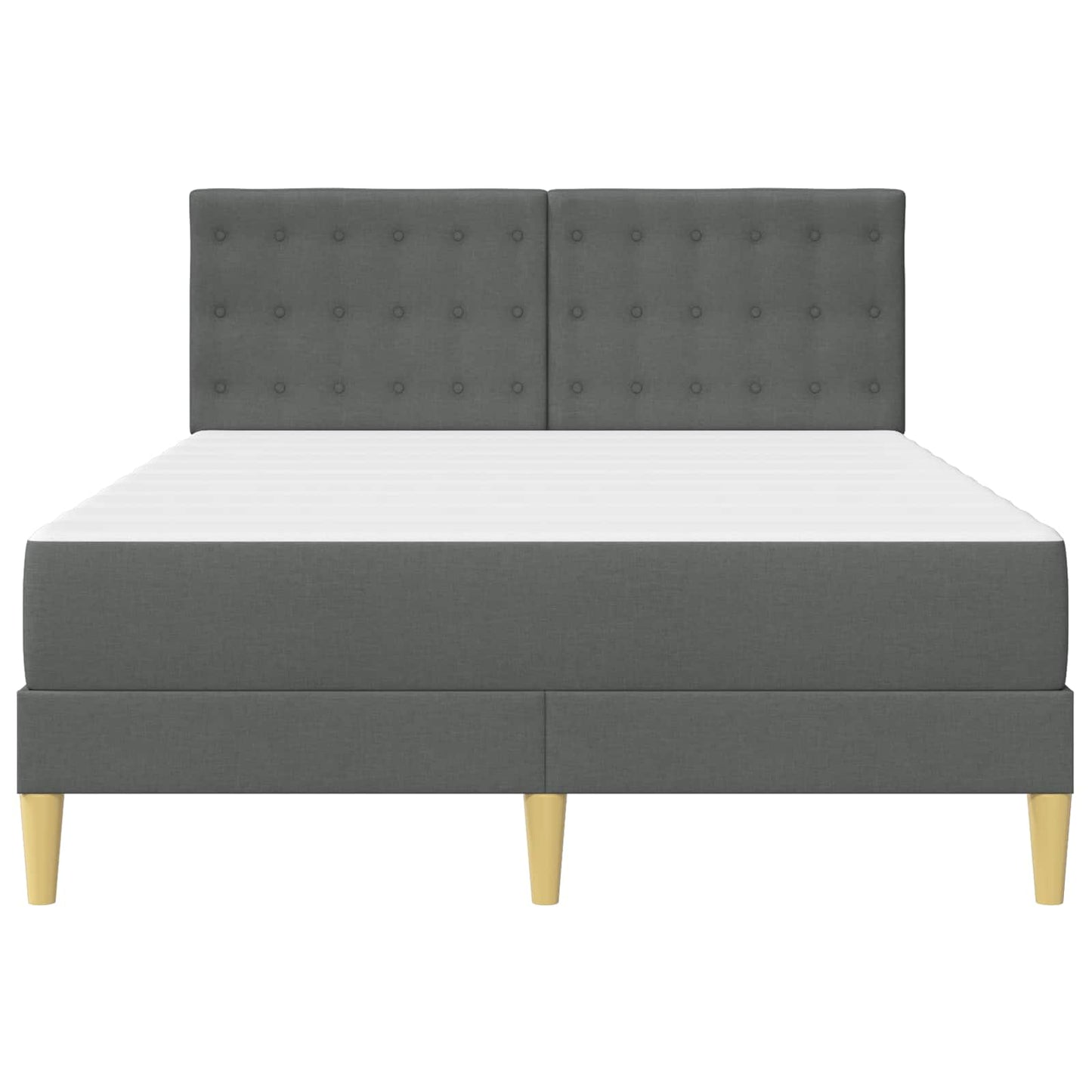 Struttura letto con materasso Grigio scuro 140 x 190 cm Tessuto | homemem39