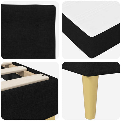 Struttura letto con materasso Nero 140 x 190 cm Tessuto | homemem39