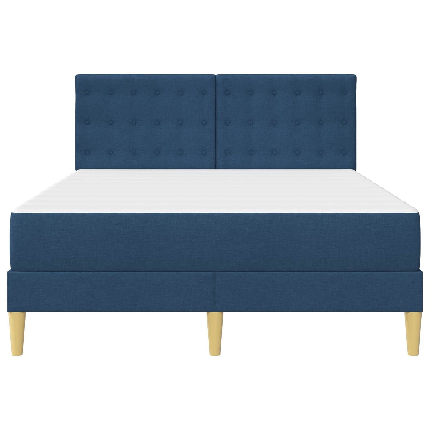 Struttura letto con materasso Blu 140 x 190 cm Tessuto | homemem39