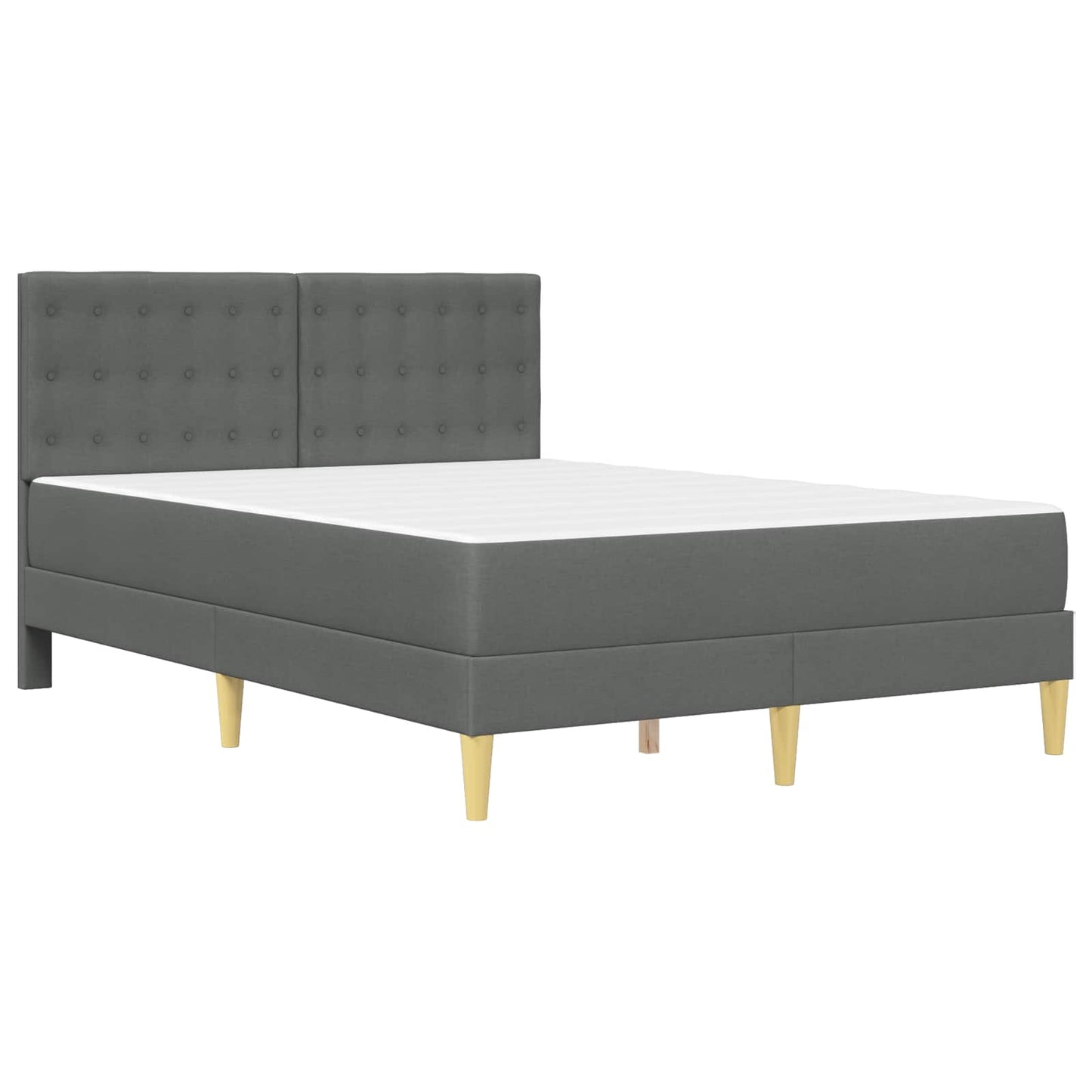 Struttura letto con materasso Grigio scuro 160 x 200 cm Tessuto | homemem39