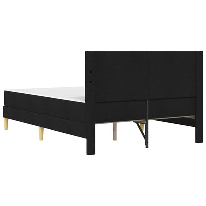 Struttura letto con materasso Nero 160 x 200 cm Tessuto | homemem39