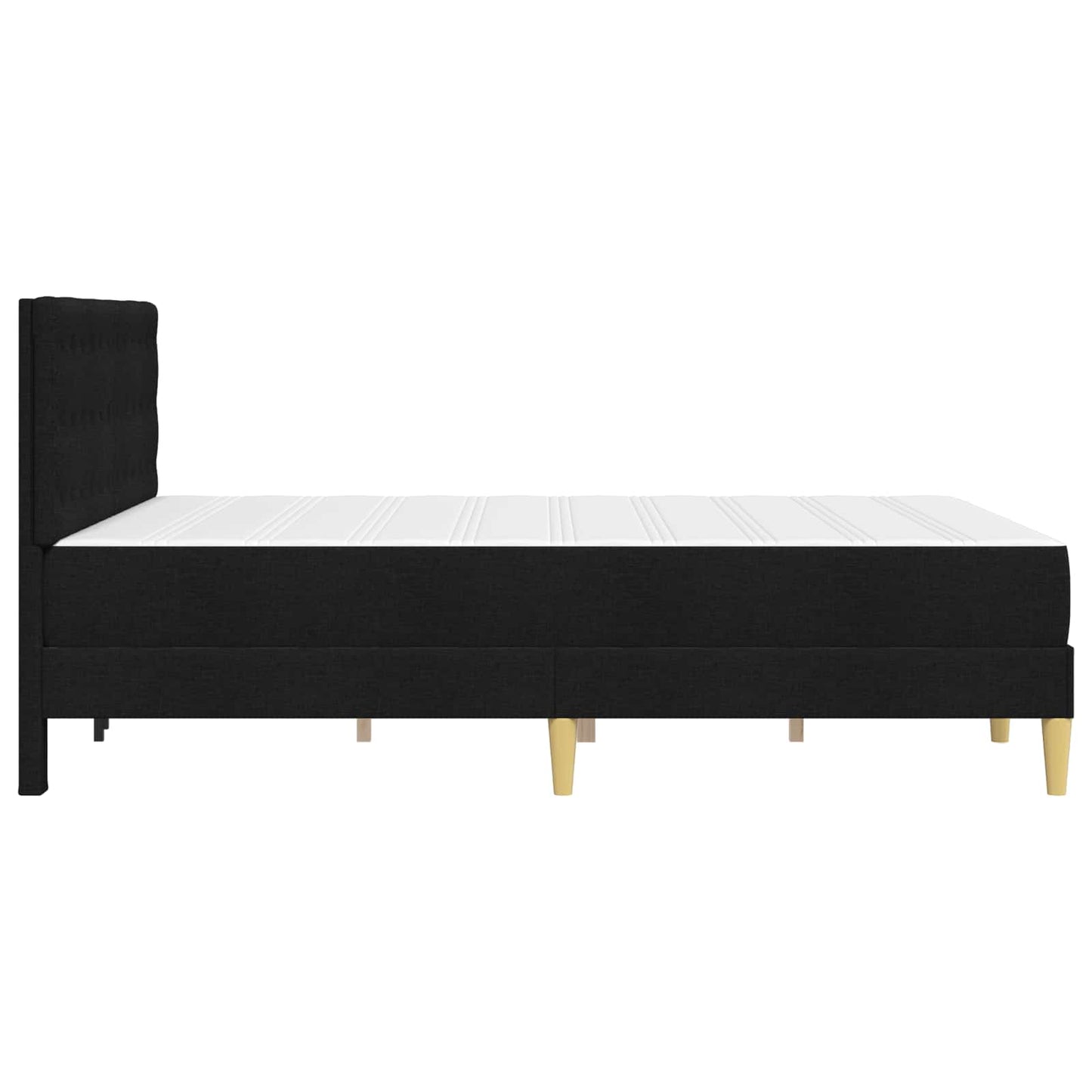 Struttura letto con materasso Nero 160 x 200 cm Tessuto | homemem39