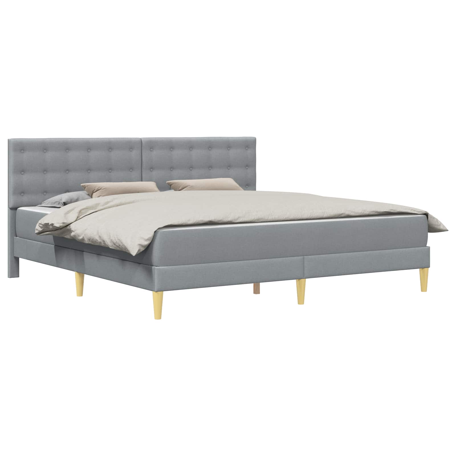 Struttura letto con materasso Grigio chiaro 180 x 200 cm | homemem39
