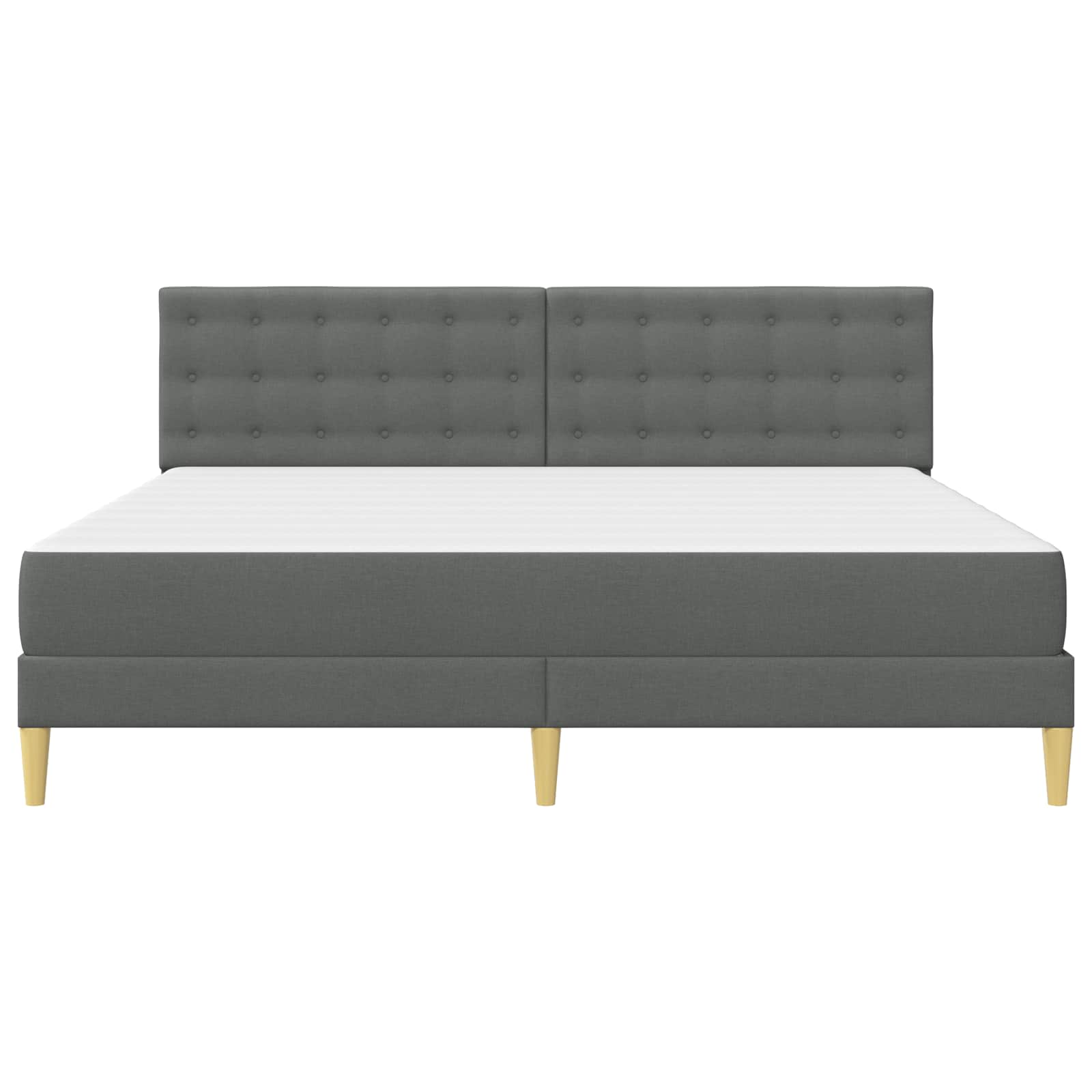 Struttura letto con materasso Grigio scuro 180 x 200 cm Tessuto | homemem39